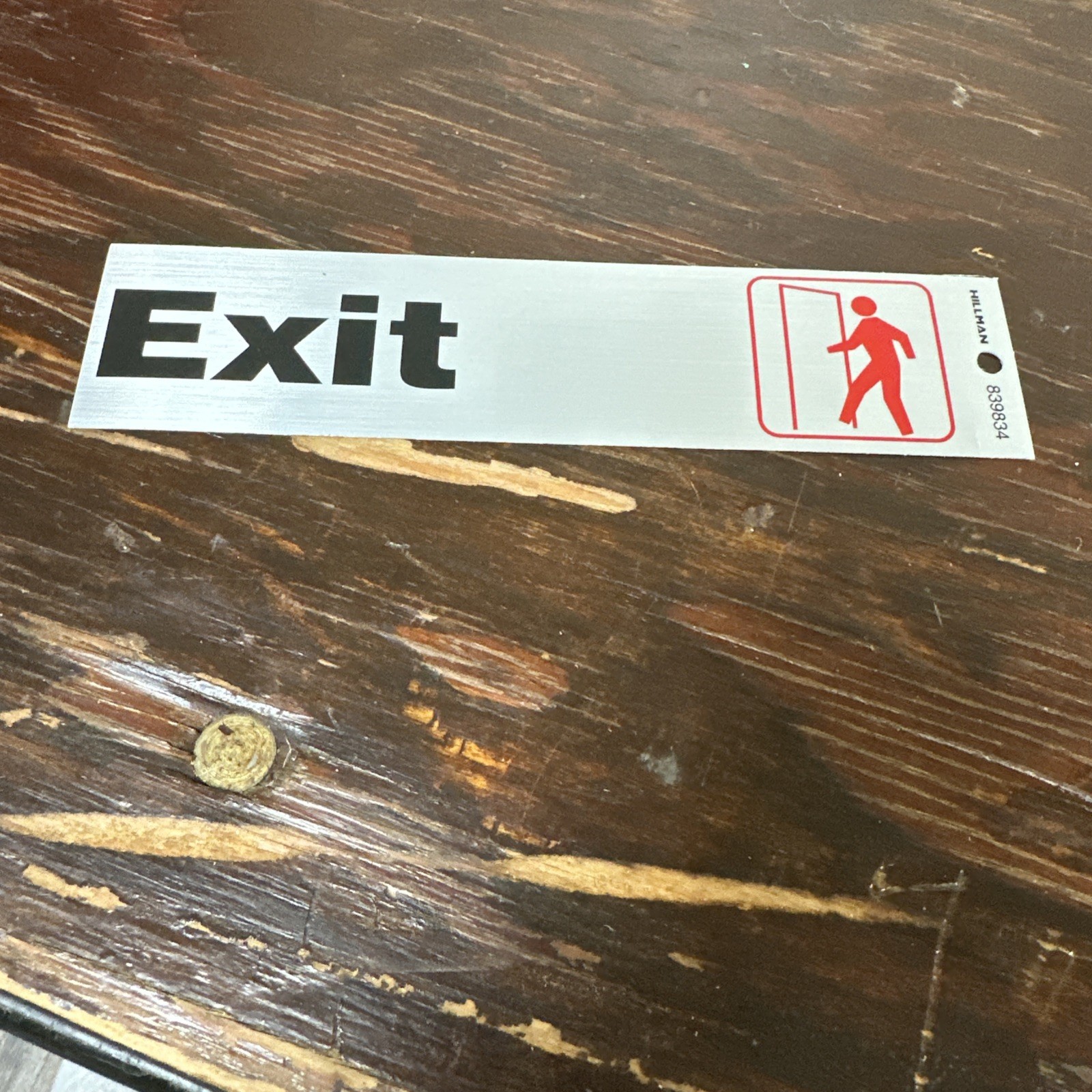 Lot Of 11 Hillman 839834 2”x8” Exit Signs Self Adhesive New