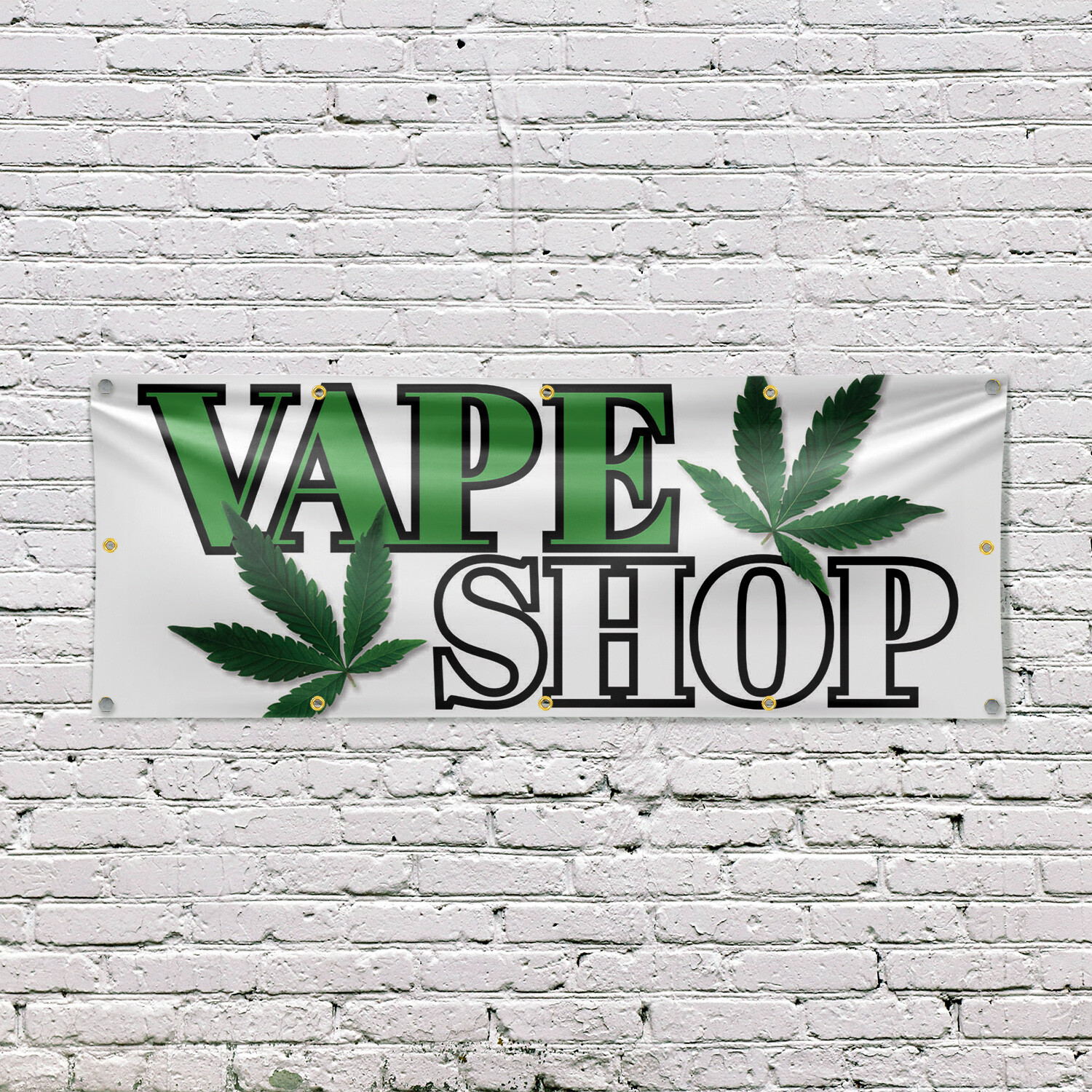 Vape Shop 13 oz Vinyl Banner Sign with Metal Grommets Heavy-Duty Single-Sided