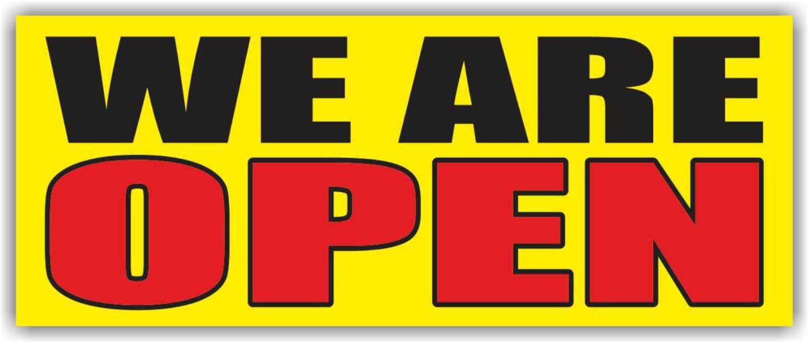 WE ARE OPEN Advertising Banner Vinyl Mesh Sign Flag New Store Grand Welcome