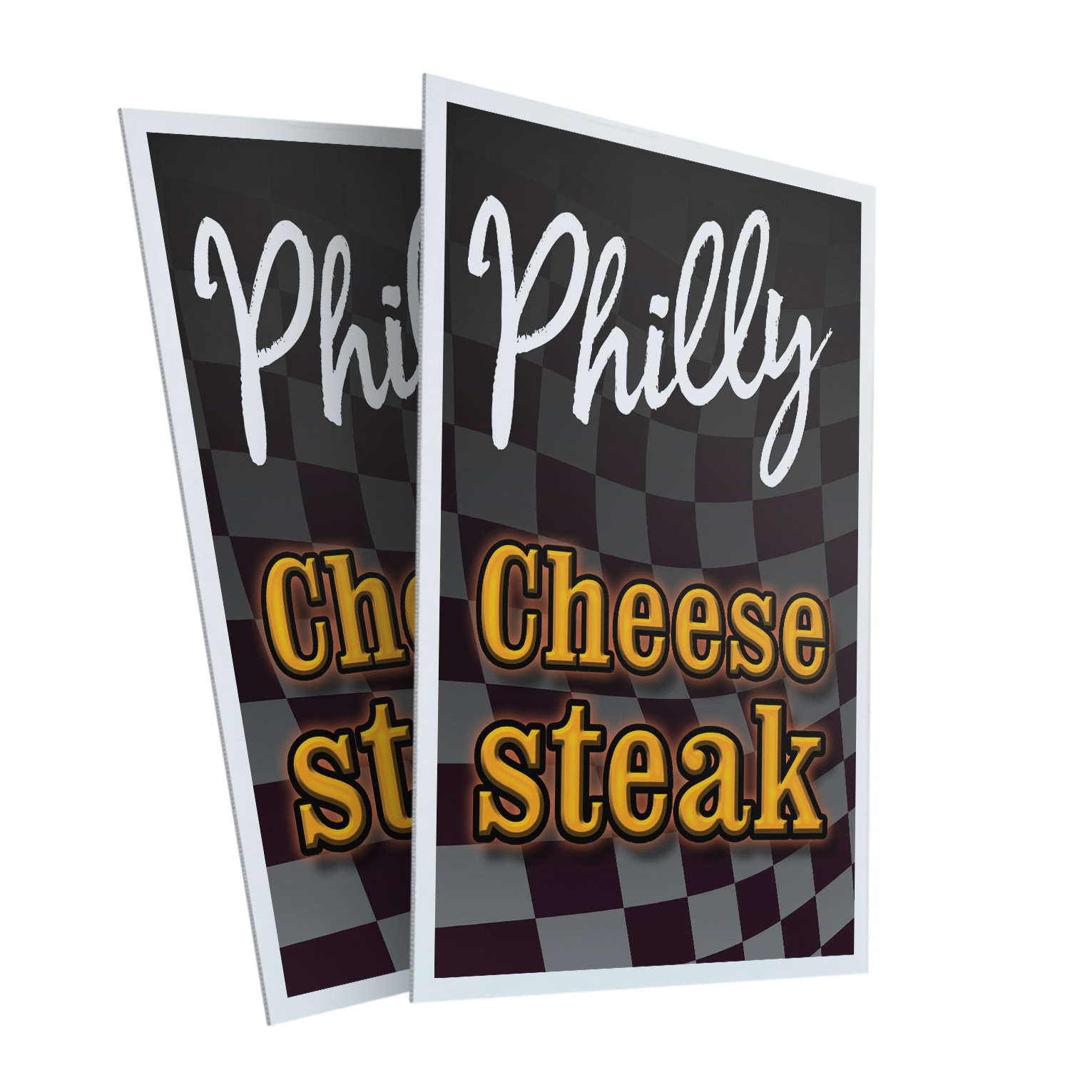 Philly Cheesesteak Heavy Duty A-Frame Sidewalk Sign Authentic Recipe Freshly