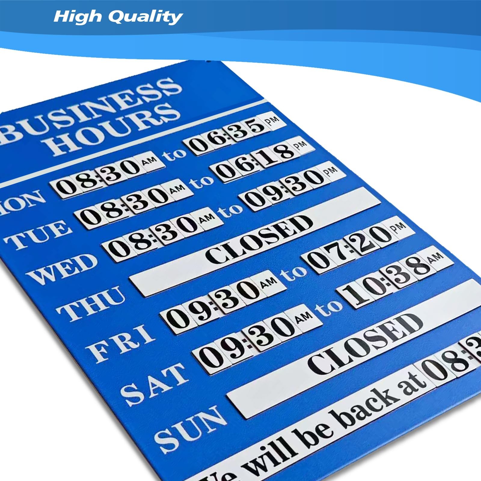 Magnetic Changeable Business Hours Sign, Metal Hours of Operation Signs for B…