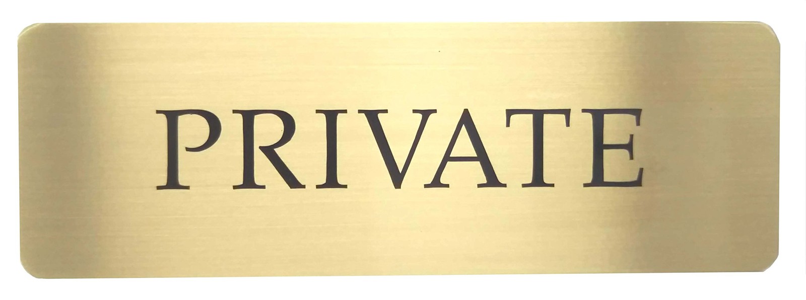 Brass Private Sign Gold Finish Professional Office Door Wall Plaque Decor