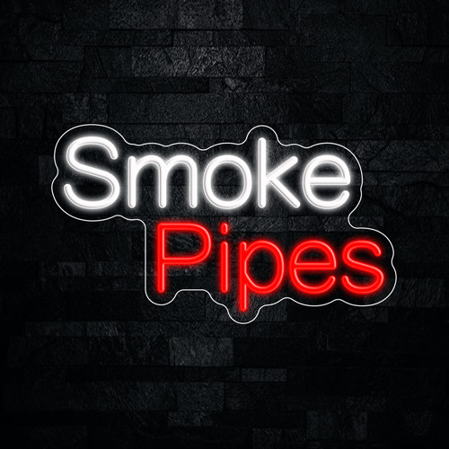 Smoke Pipes LED Neon Sign 19″L x 11″H #33398
