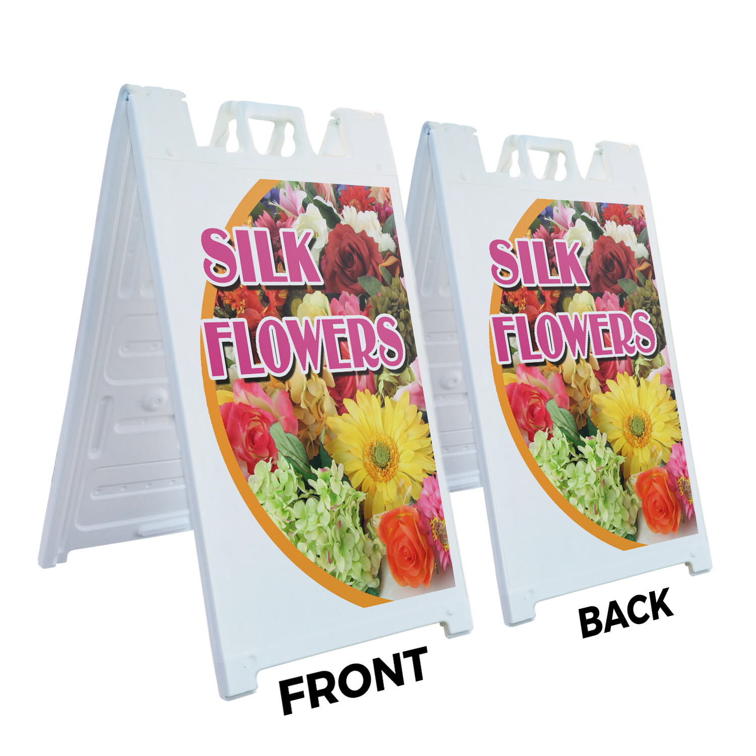 A-frame Sidewalk Silk Flowers 24″ x 36″ Double Sided A-Frame Sidewalk Sign