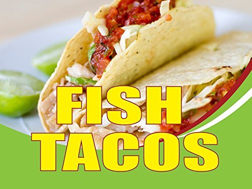 Fish Tacos | Retail Window Display Sign | 24″W x 18″H