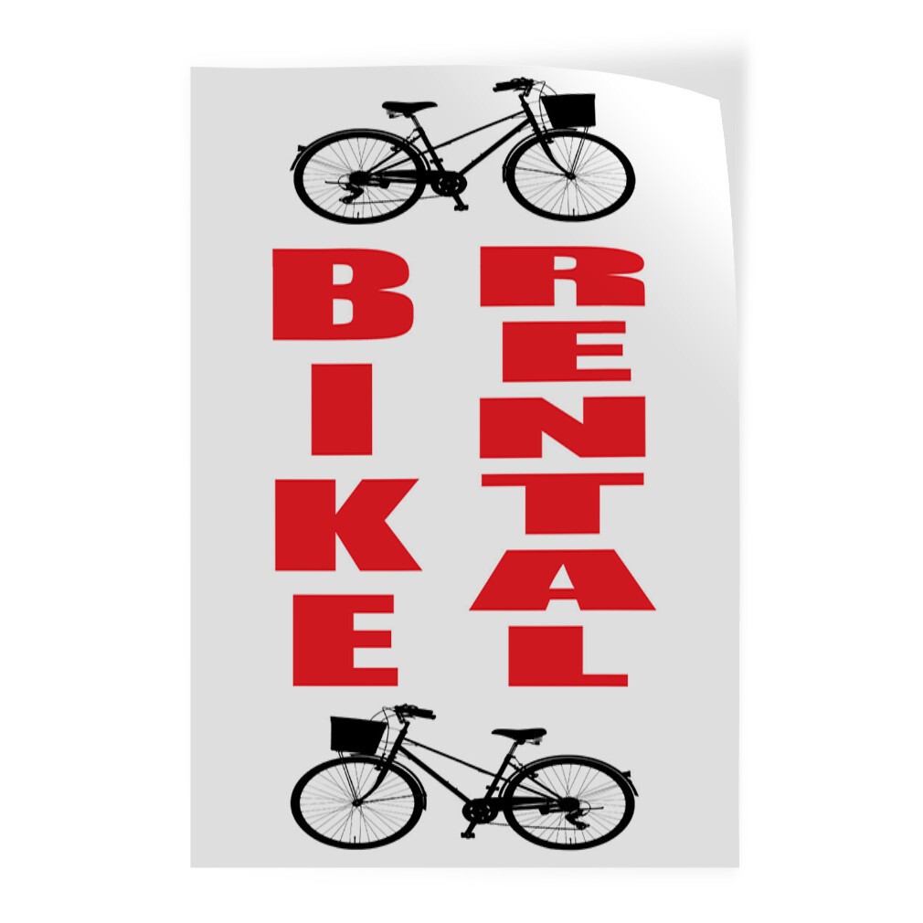 Door Decals Vertical Vinyl Stickers Multiple Sizes Bike Rental Business K Vinyl