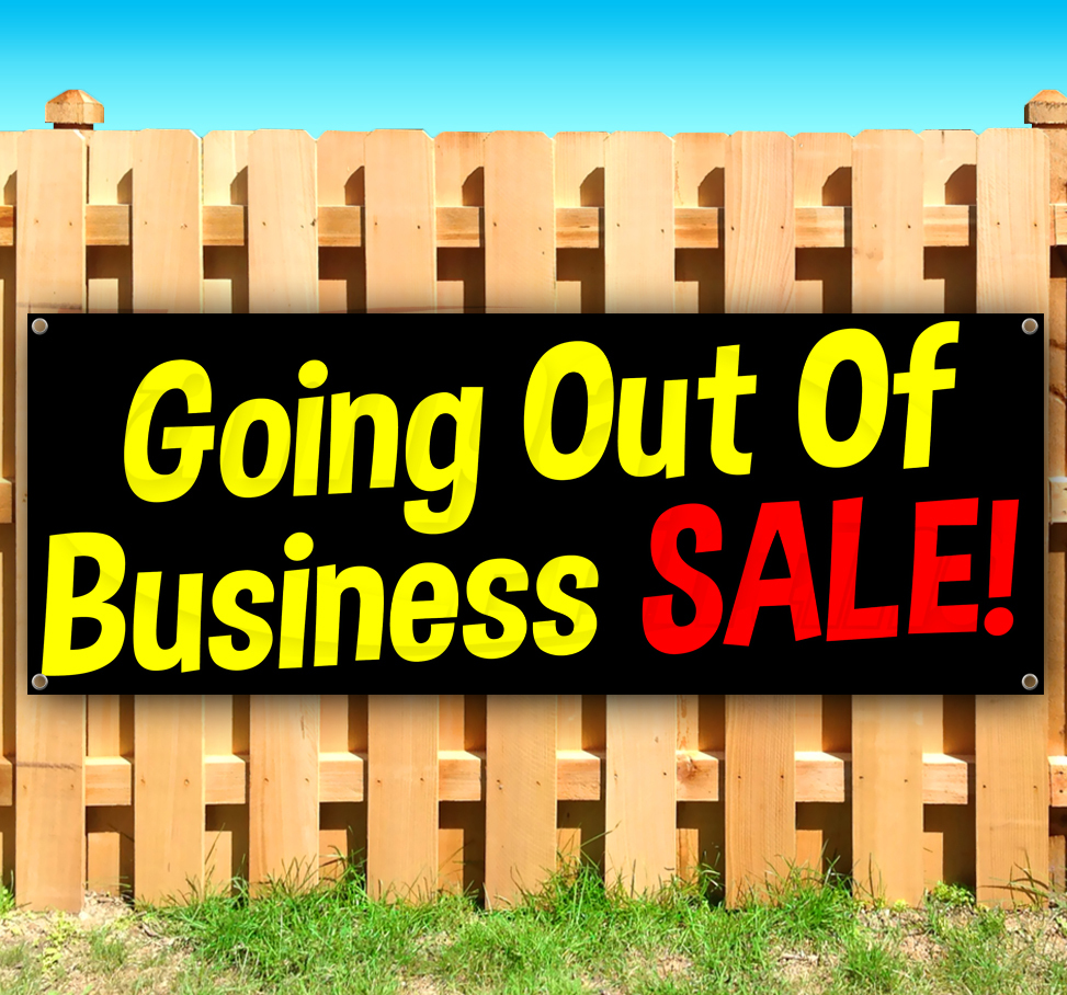 GOING OUT OF BUSINESS SALE Advertising Vinyl Banner Flag Sign Many Sizes USA