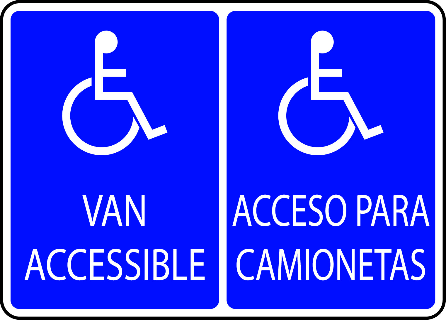 VAN ACCESSIBLE ACCESO PARA CAMIONETAS | Adhesive Vinyl Sign Decal