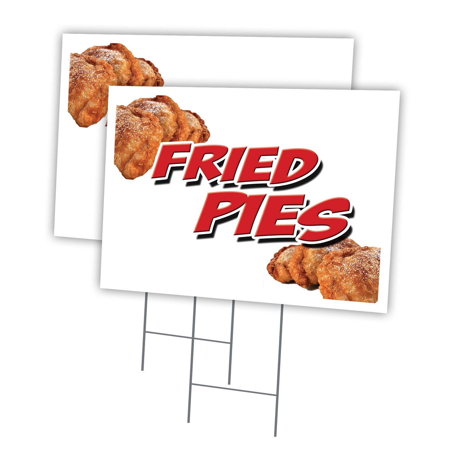 Fried Pies Multi-Pack of Yard Signs & Stake outdoor plastic coroplast window