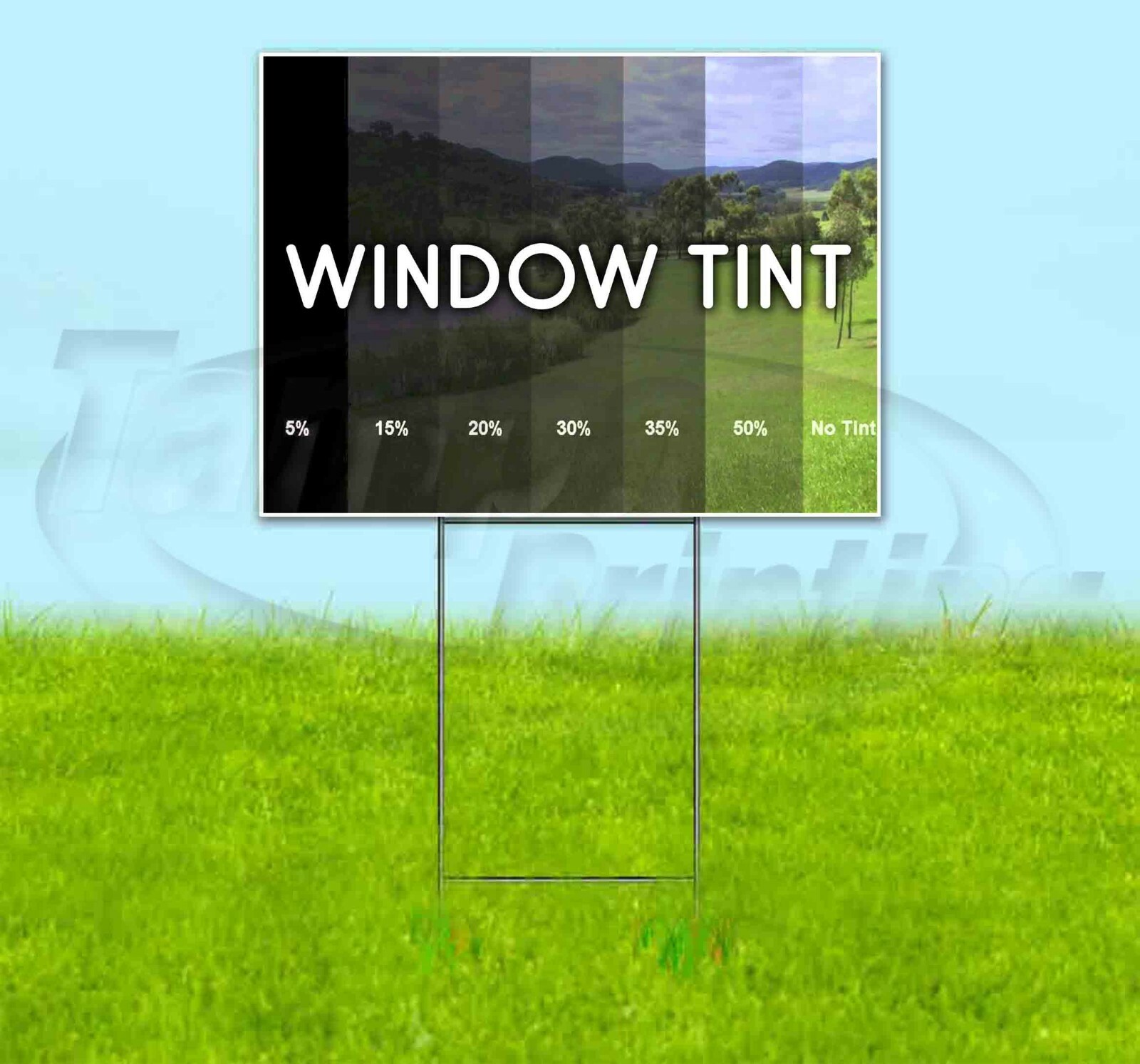 WINDOW TINT 18×24 Yard Sign Corrugated Plastic Bandit Lawn Business USA