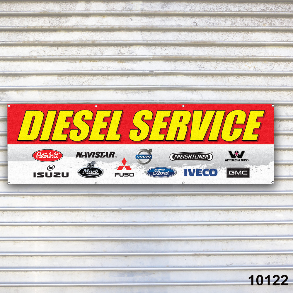 Diesel Service Auto Repair Banner Sign Tire Dealer Service Bay Garage