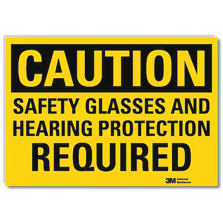 Lyle U4-1641-Rd_14X10 Caution Sign, 10X14in, Reflective Sheeting