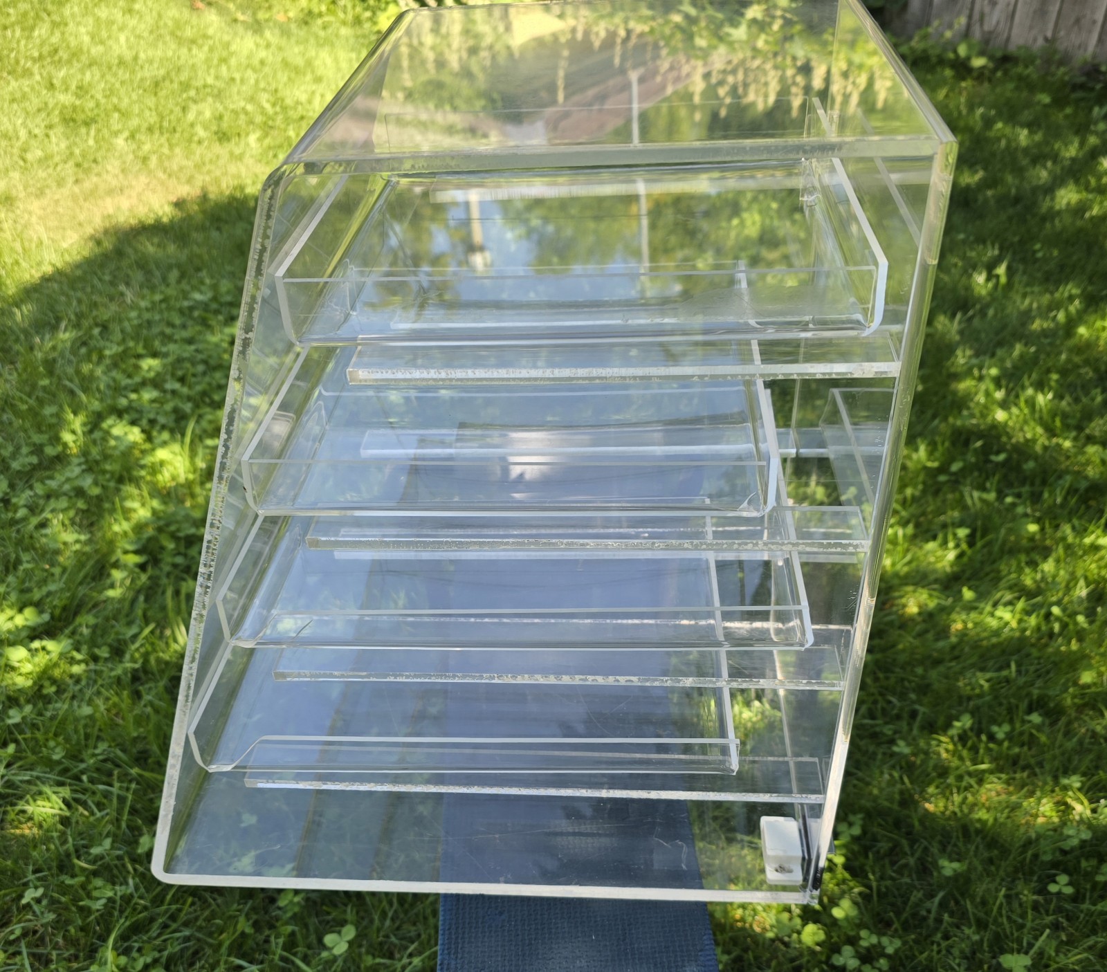 19″ Acrylic Display Case 4 Tier Countertop Bakery Food Cabinet Display Retail