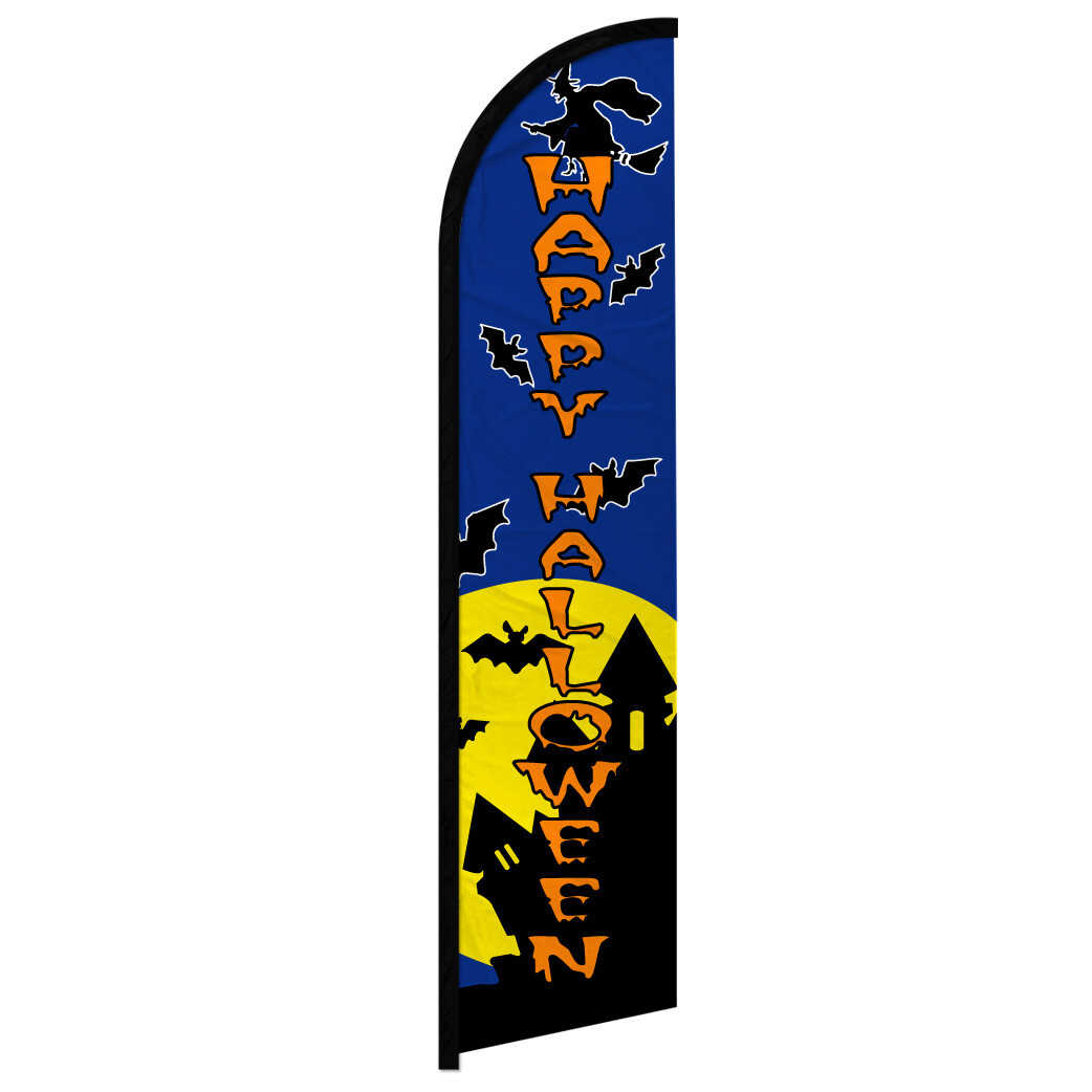Happy Halloween Windless Advertising Swooper Flag Holiday Decor