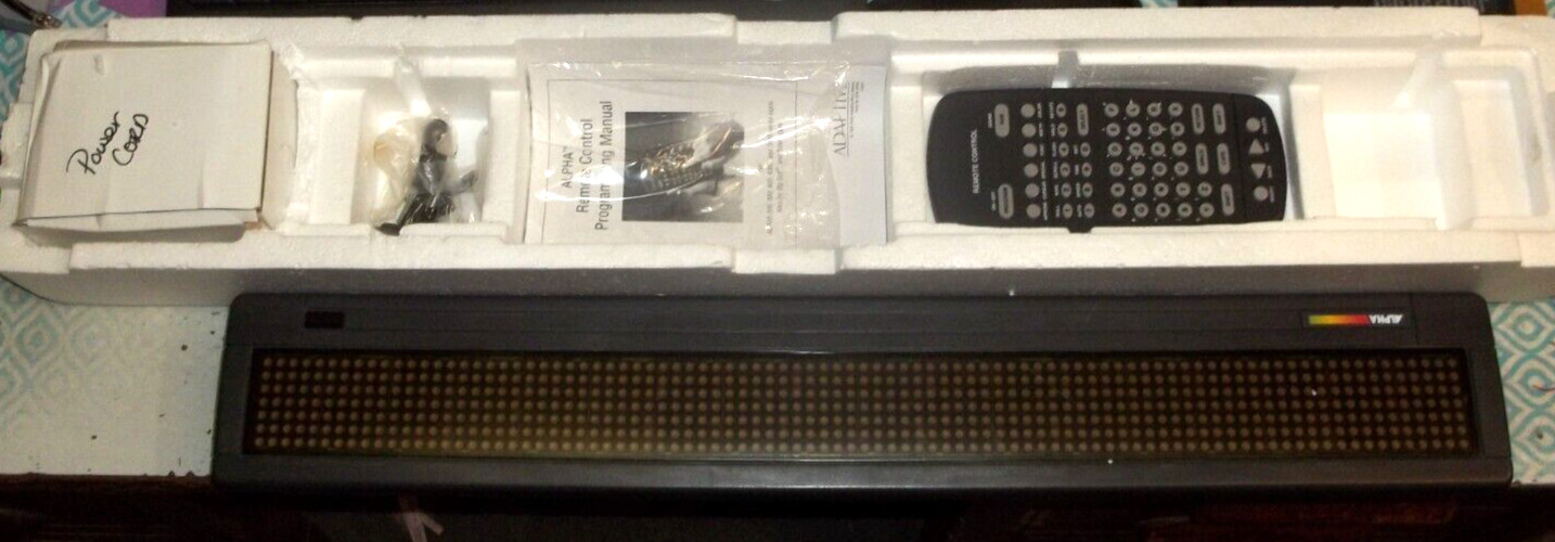 ALPHA 215C PROGRAMMABLE COLOR MESSAGE BOARD DISPLAY REMOTE CONTROLLED (690)