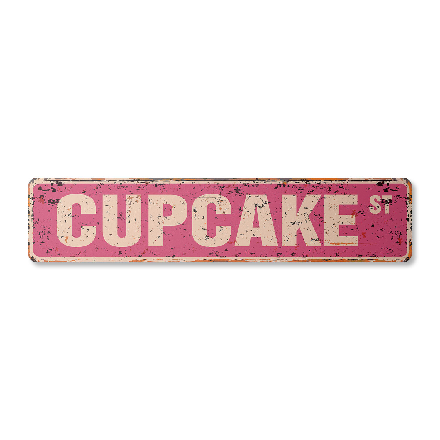 CUPCAKE Vintage Street Sign Metal Plastic bakery cake cookies sweets candy