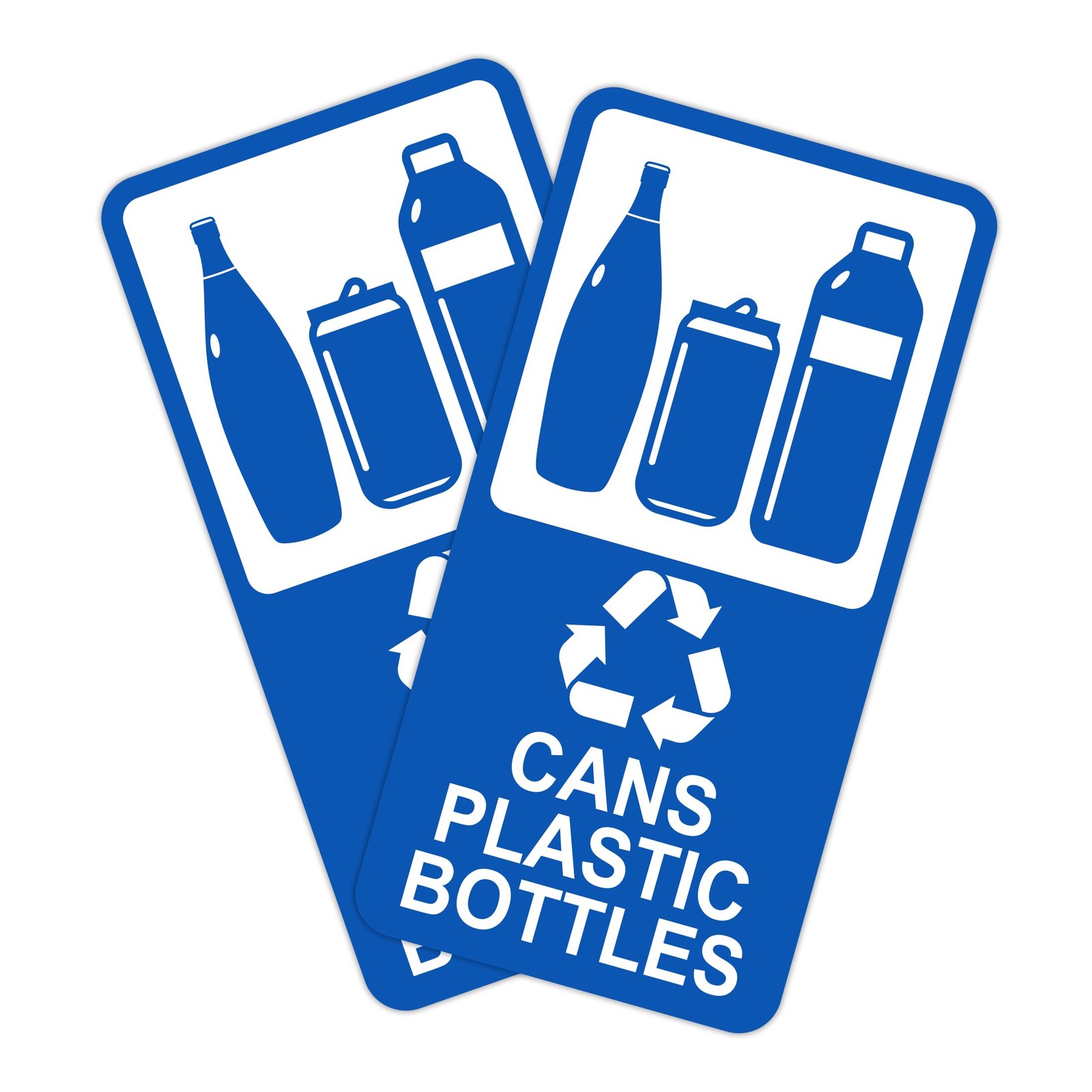2PCS Recycle Sign for Trash Can，Self-Adhesive Waterproof Fade-Resistant Recyc…