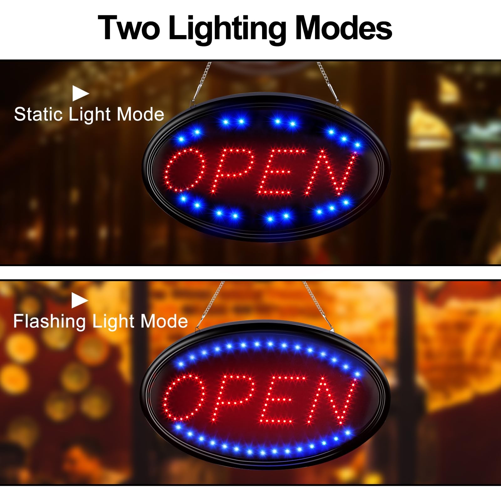 LED Open Sign, Large 23×14 inch Business Open Sign with Remote Electric Displ…