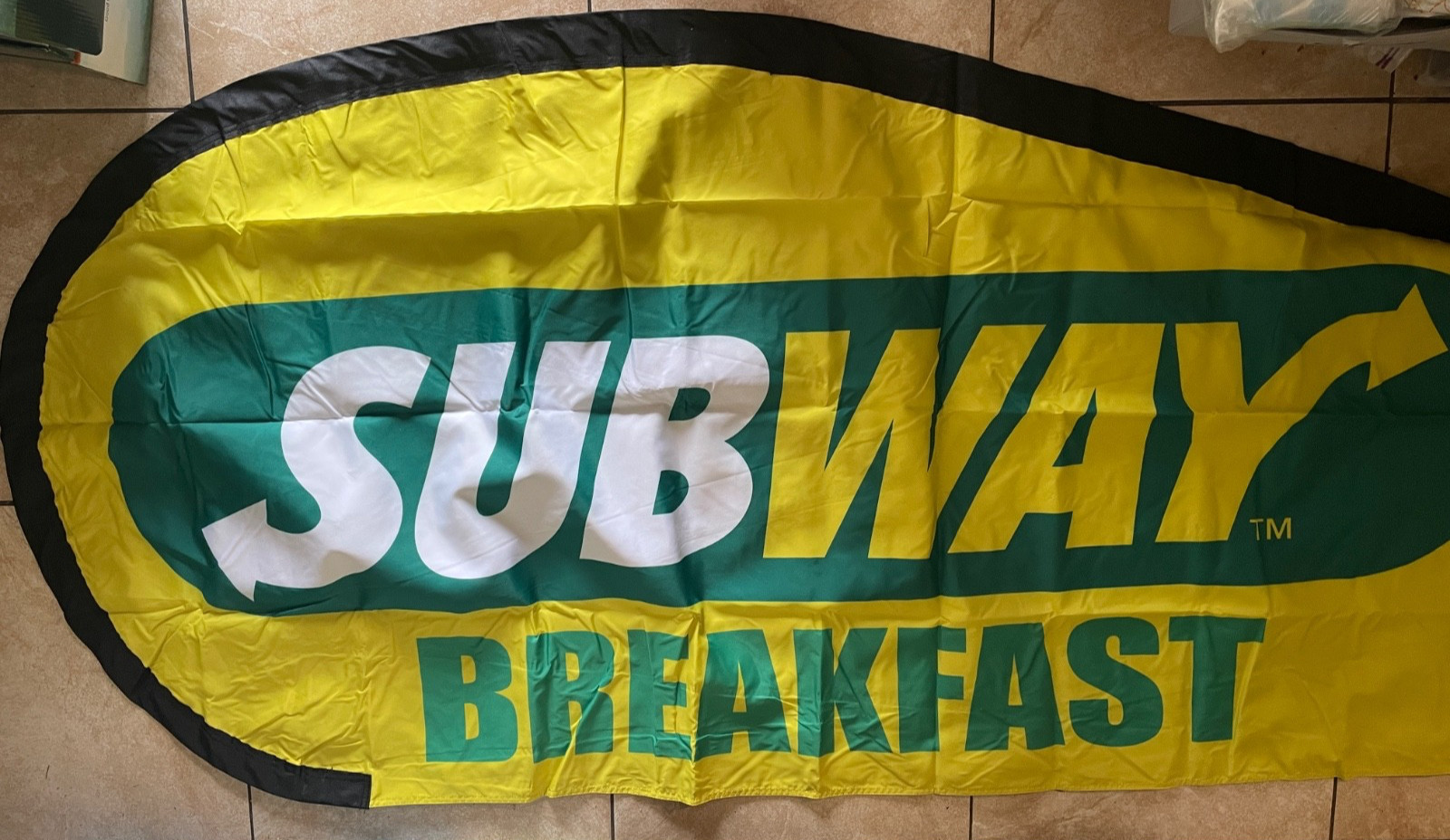 Subway Breakfast 12 ft Polyester Swooper Flag