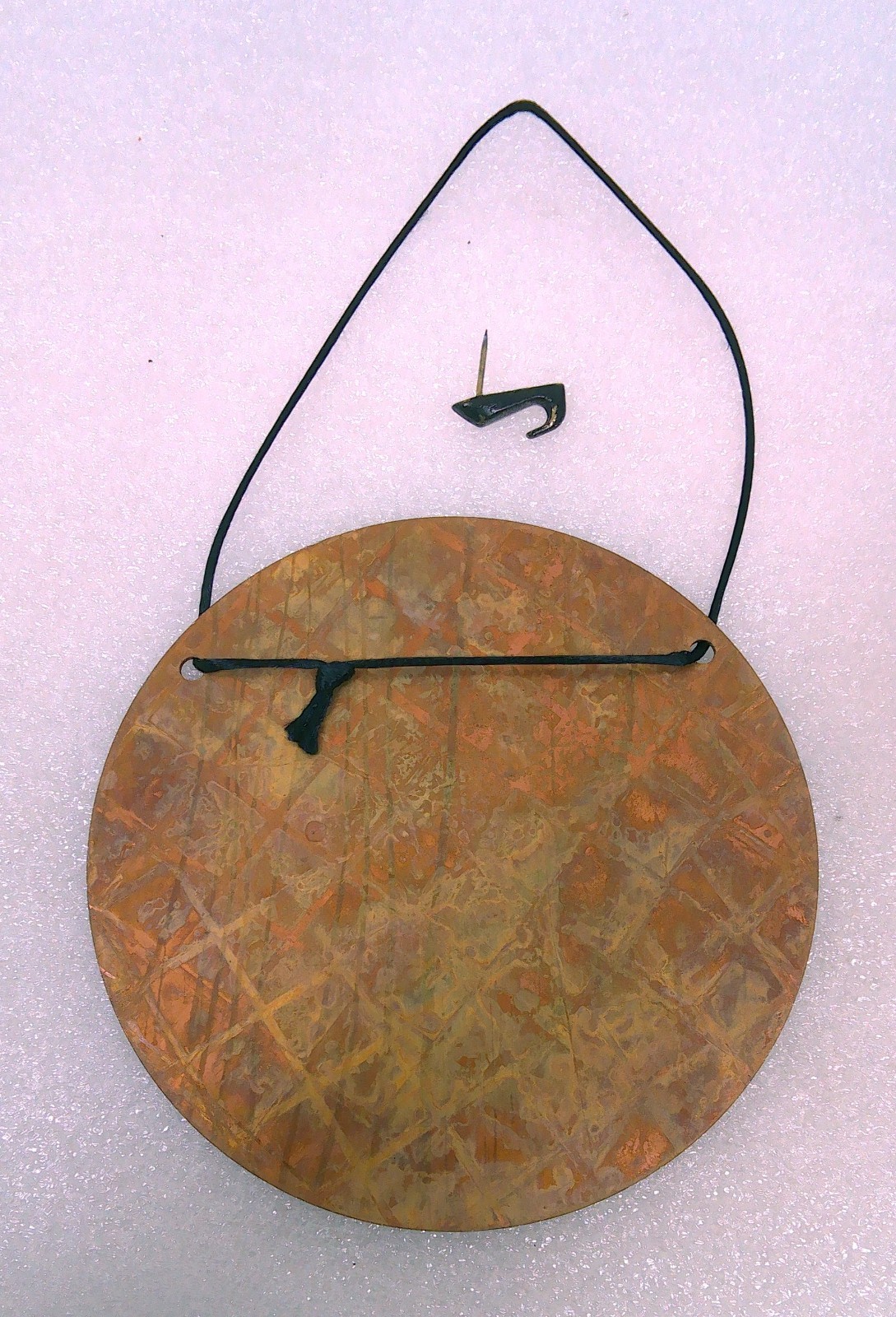 Round 5.25″ Copper Sign “Remove thy Shoes” With Hanging Hook
