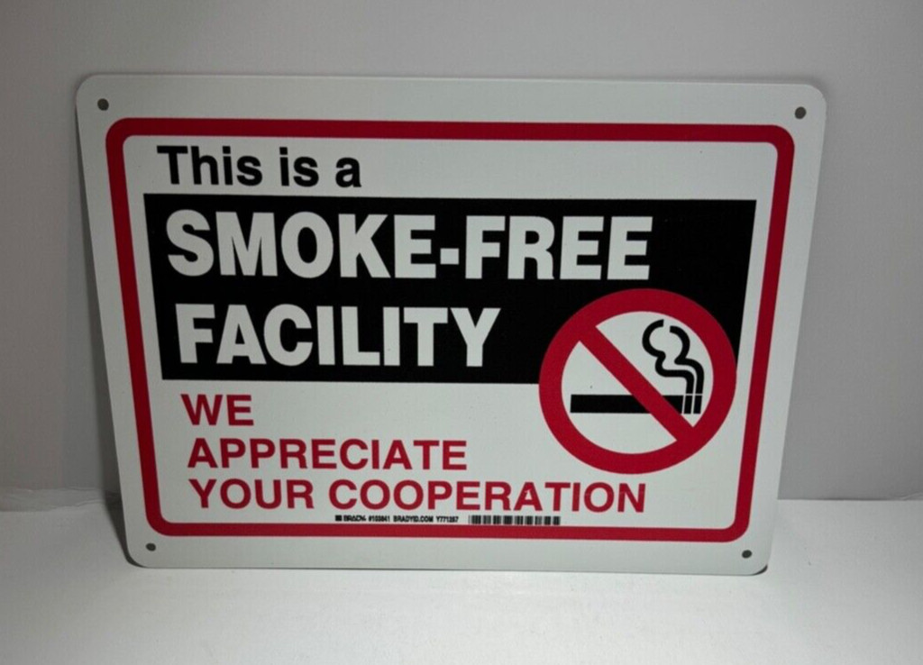 Brady 103841 This Is A Smoke-Free Facility 14in x 10in Sign