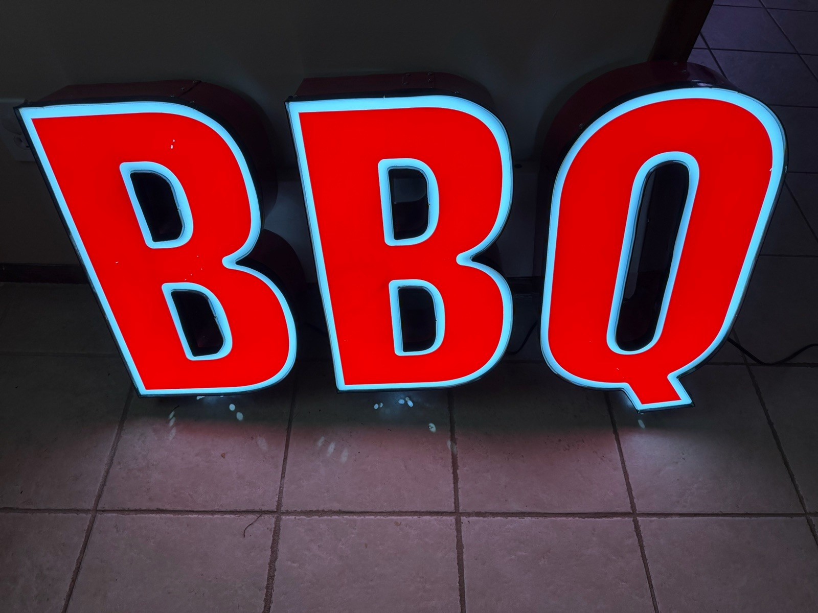 BBQ Custom LED Channel Letters Store Frontlit Signage 41”x24”x8” w/12ft Cord