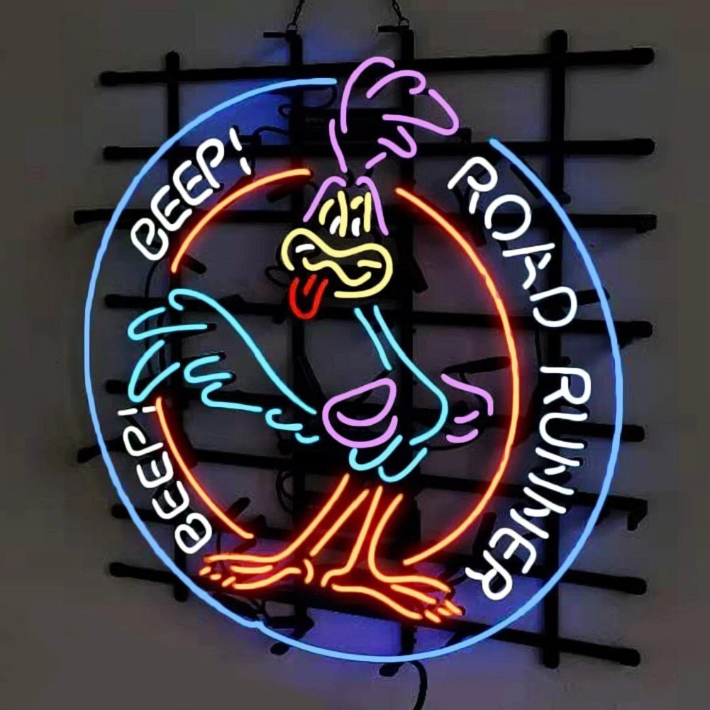 US STOCK Road Runner Beep! Neon Sign 24×24 Lamp Bar Pub Man Cave Wall Decor Gift