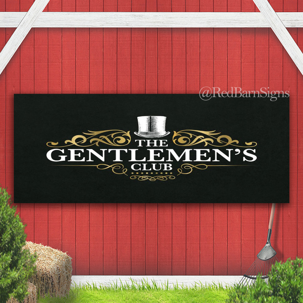 Gentlemen’s Club Indoor Outdoor Banner Sign with grommets