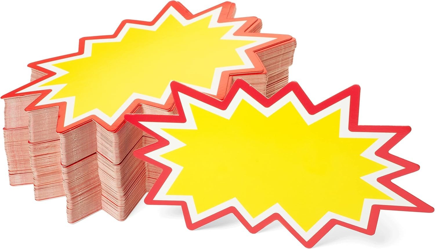 200 Pack Starburst Sale Signs Fluorescent Neon for Retail Garage Pricing Sign