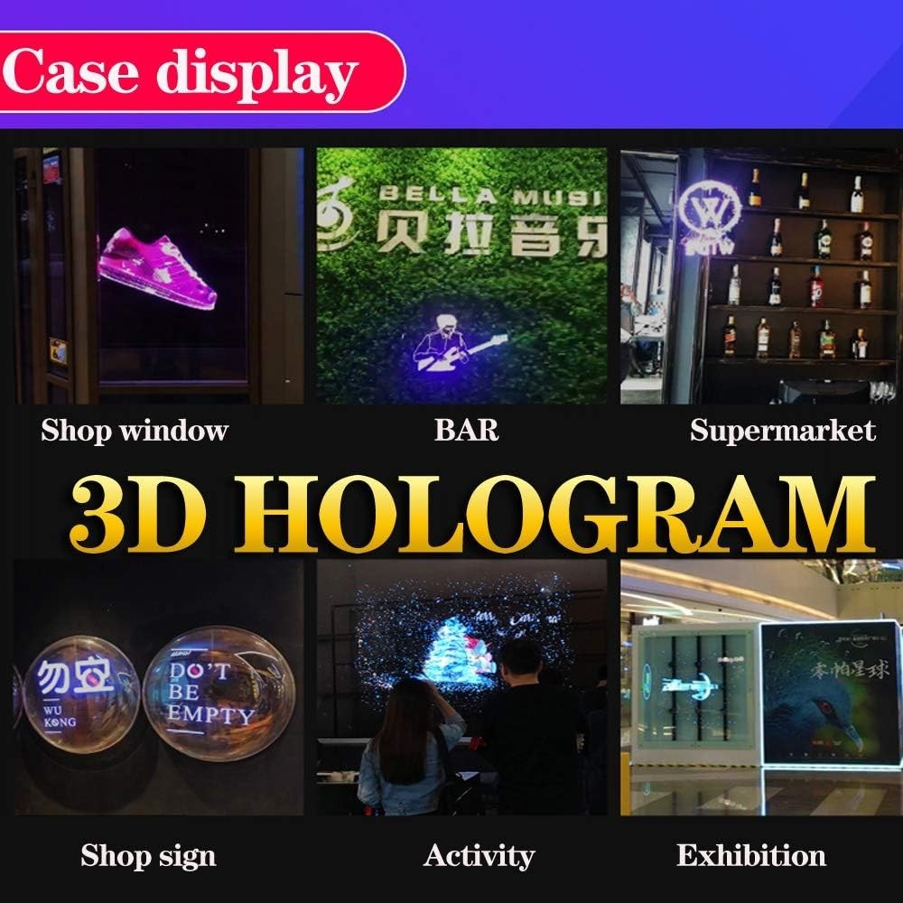 High-Resolution 3D Holographic Projector – Perfect for Advertising & Events