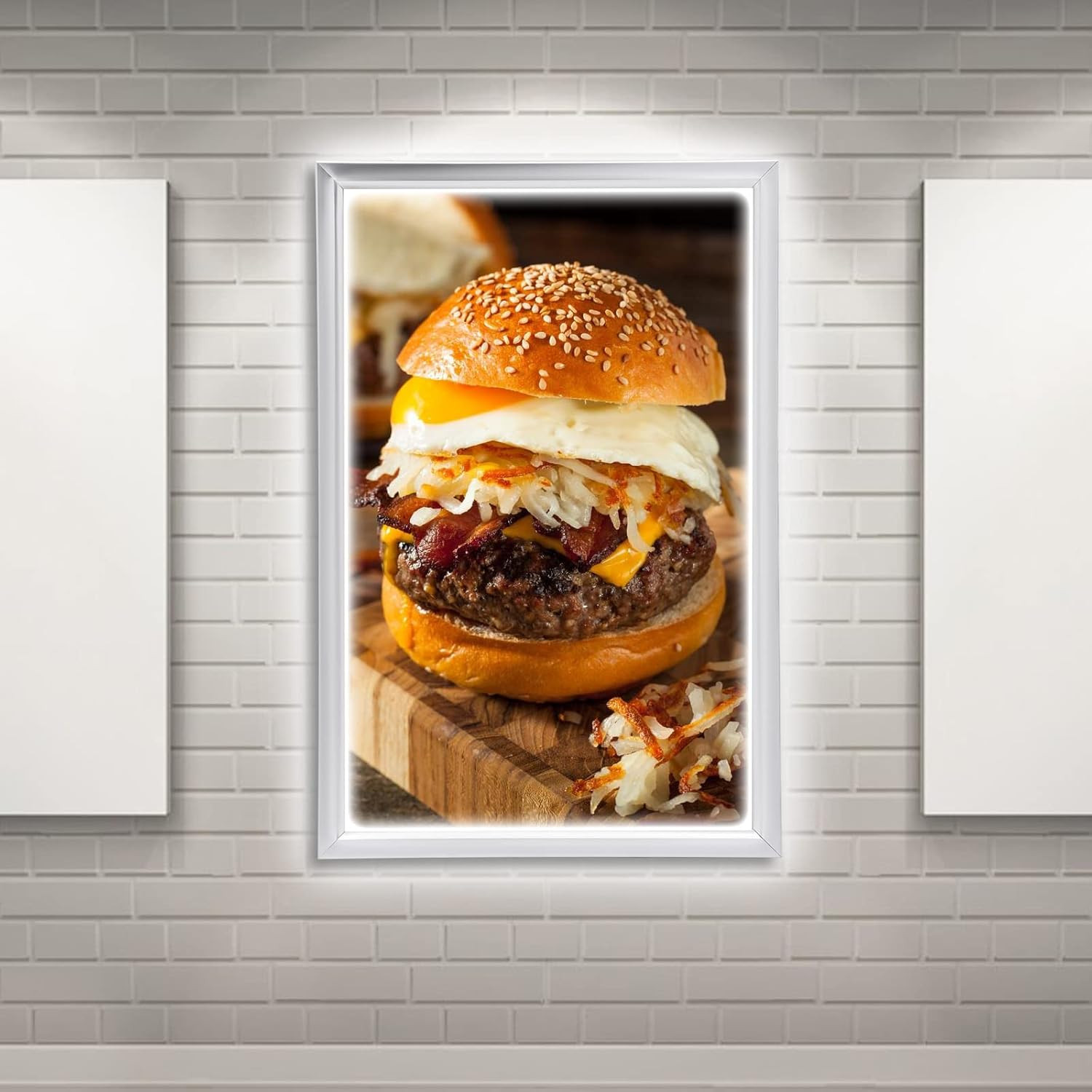 Angelcitycc 24 X 36 Inch LED Movie Poster Frame Home Theater Wall Mounted Advert