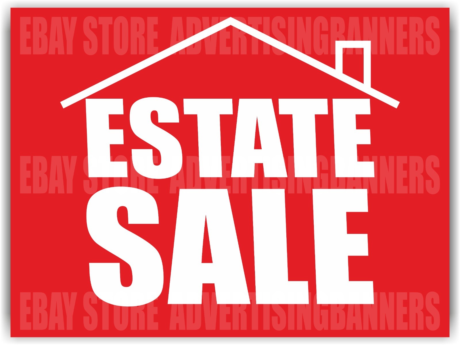 ESTATE SALE Yard Sign with H-Stakes Lawn Sign office space home garage realtor