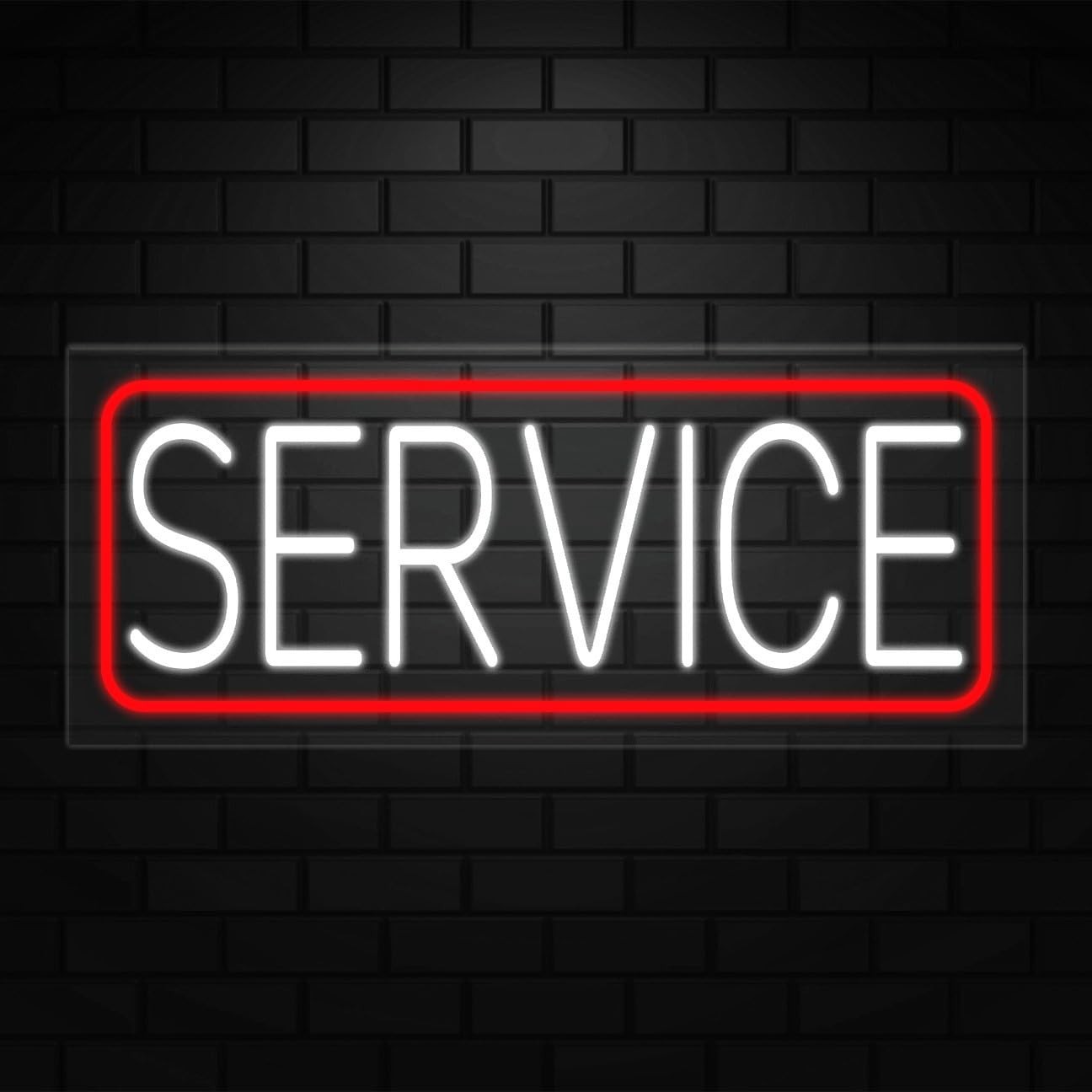 Service Neon Sign for Retail Displays | LED Flex Neon | 30″W x 12″H x 1″D