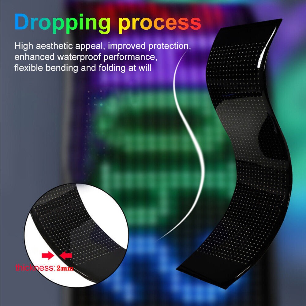 LED RGB Car Eye Sign Animation Matrix USB Panel DIY Programmable Bluetooth Pixel