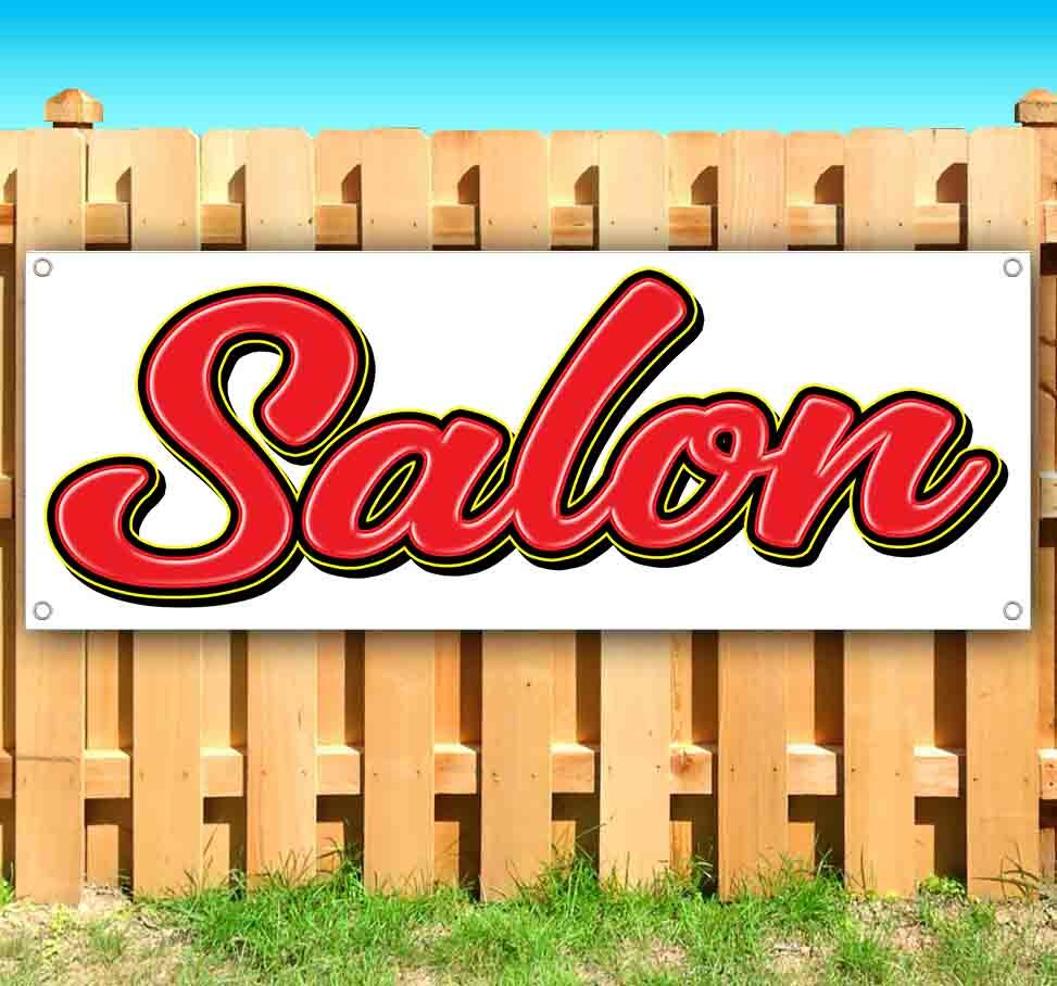 SALON Advertising Vinyl Banner Flag Sign Many Sizes HAIRCUT STYLING BEAUTY