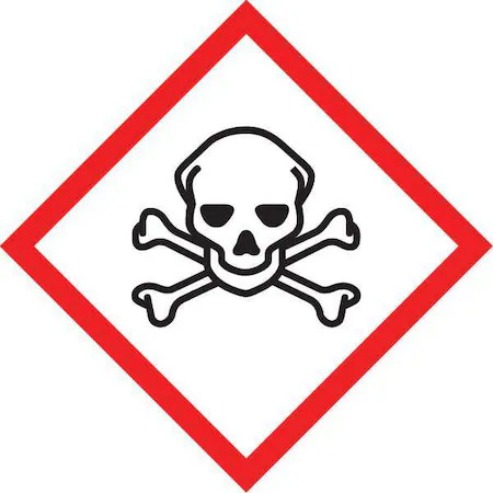 ACCUFORM LZH616EV2 Label, Skull, 2×2 In, Poly, 250 Roll