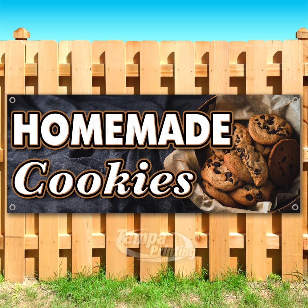 HOMEMADE COOKIES Advertising Dessert Food Vinyl Banner Flag Sign USA SB10597