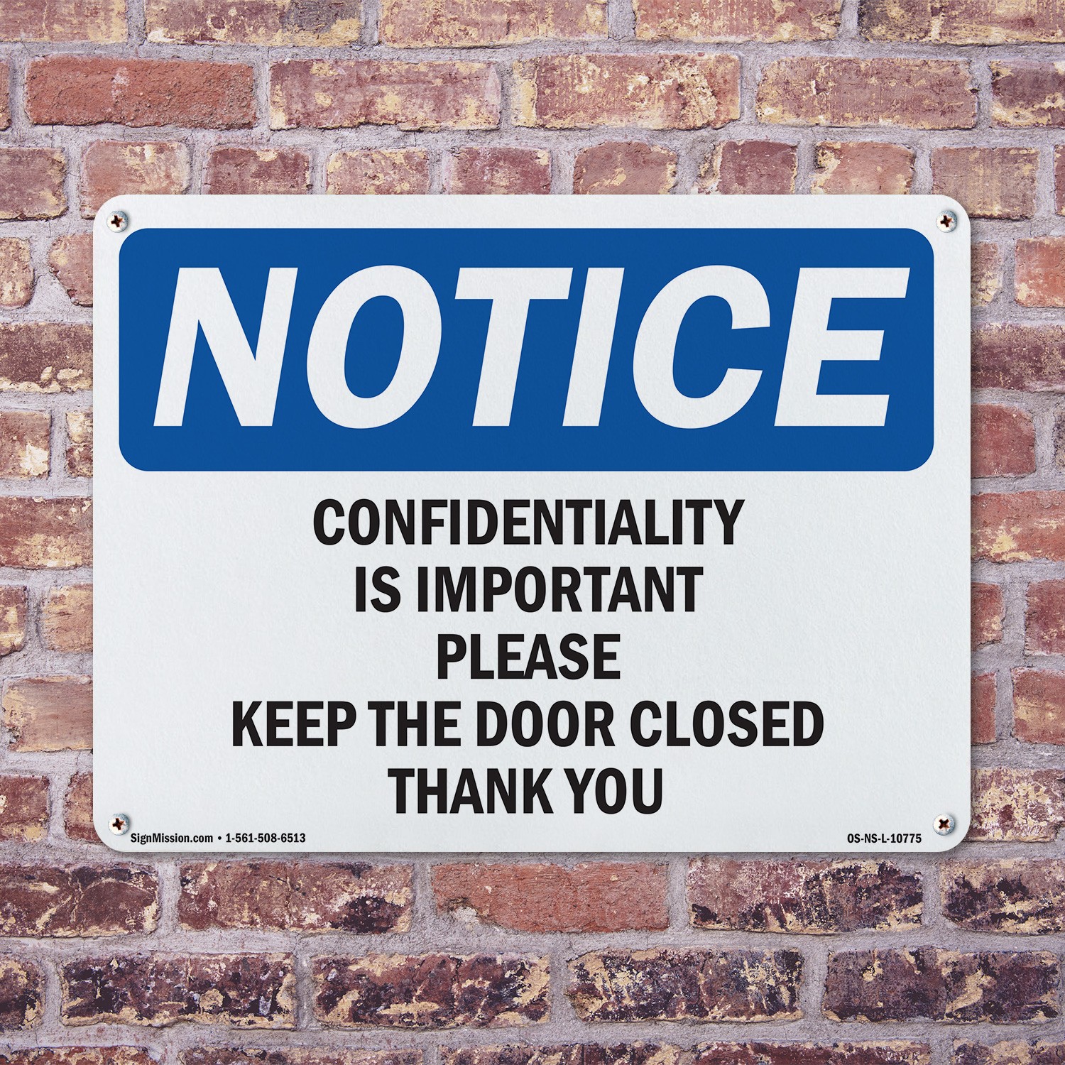 Confidentiality Is Important Please Keep OSHA Notice Sign, Decal 5 or 10 Pack
