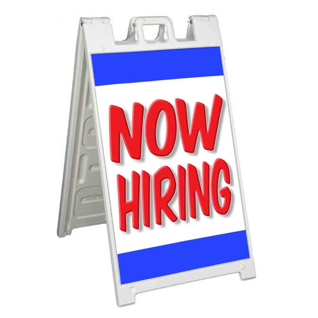 NOW HIRING Signicade 24×36 Aframe Sidewalk Sign Banner Decal JOBS EMPLOYMENT