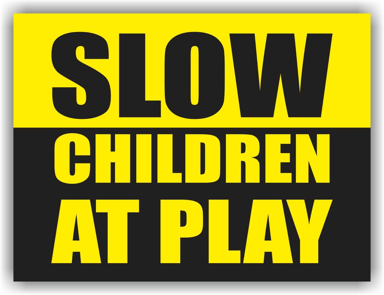SLOW CHILDREN AT PLAY Yard Sign Corrugate Plastic with H-Stakes Lawn Sign