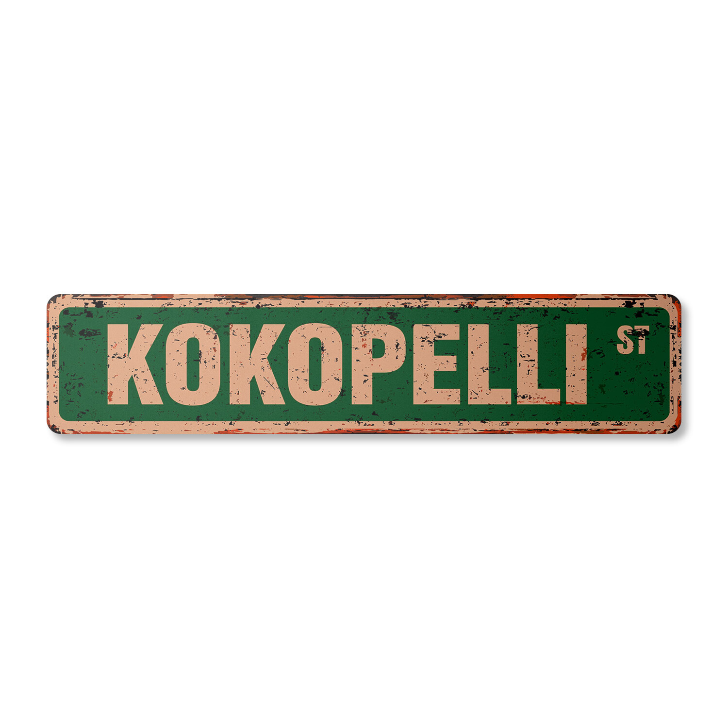 KOKOPELLI Vintage Street Sign mystical Anasazi flute player fantasy