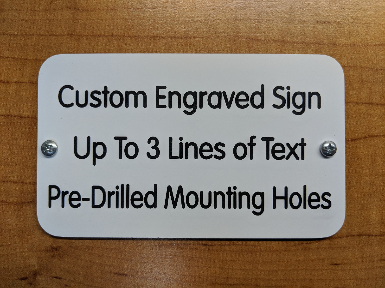 Custom Engraved 3×5 White Weatherproof Sign | Barn Shed Deck Fence Memory of