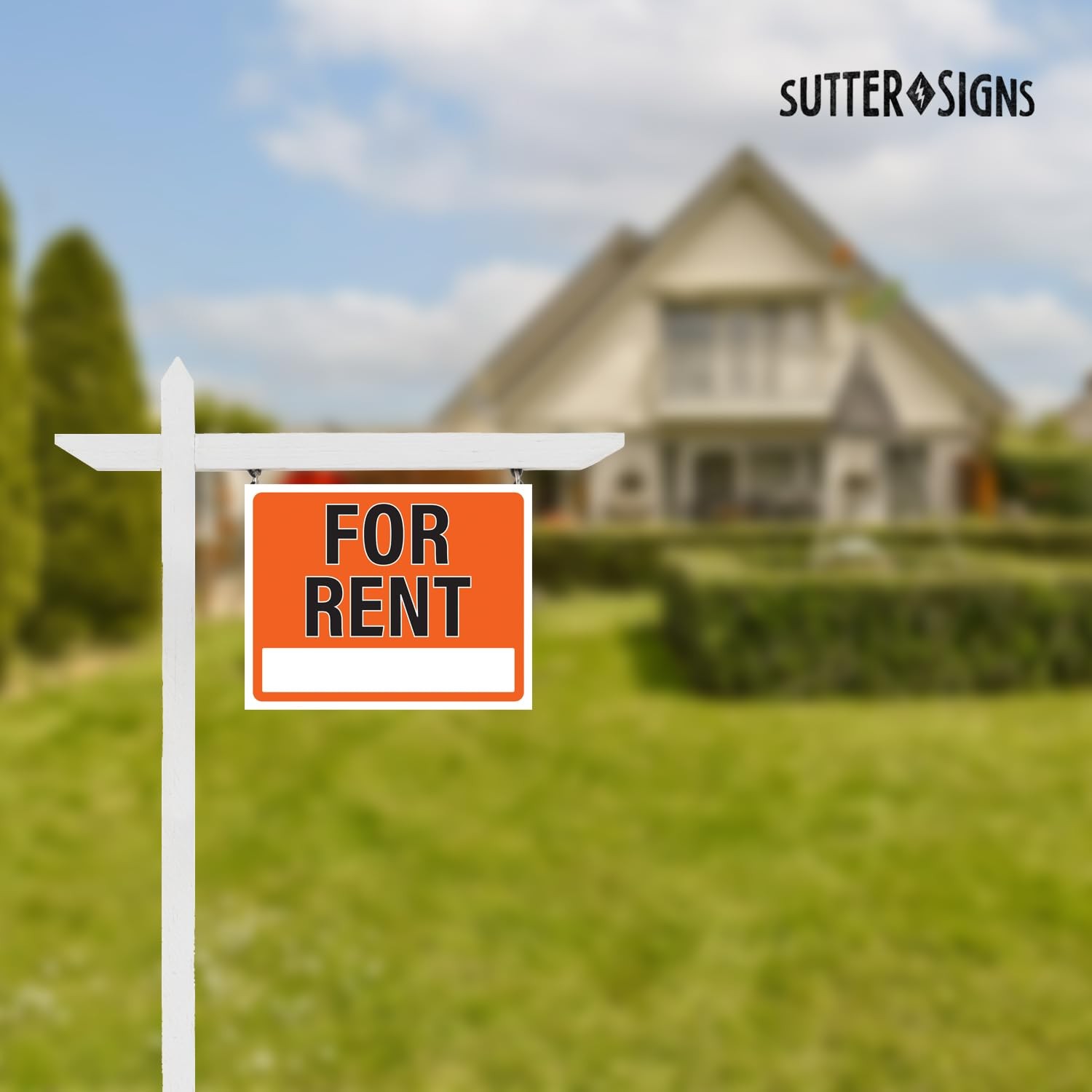 For Rent Sign 14×11 (Pack of 2) | Plastic Sign for Home, Office, Rental, Commerc