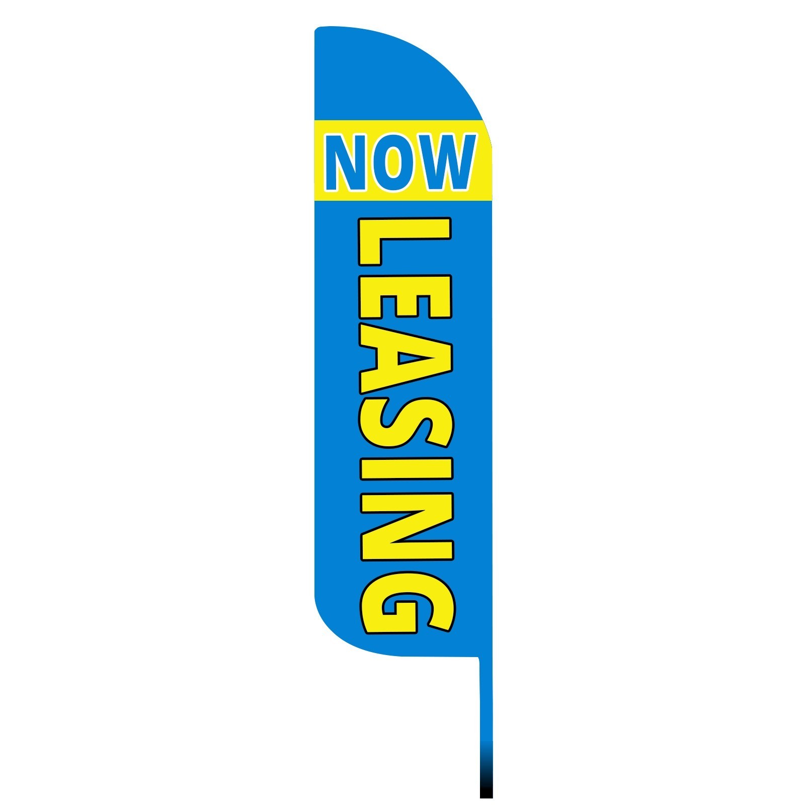 12FT Now Leasing Outdoor Advertising Feather Flags (Hardware Sold Separately)