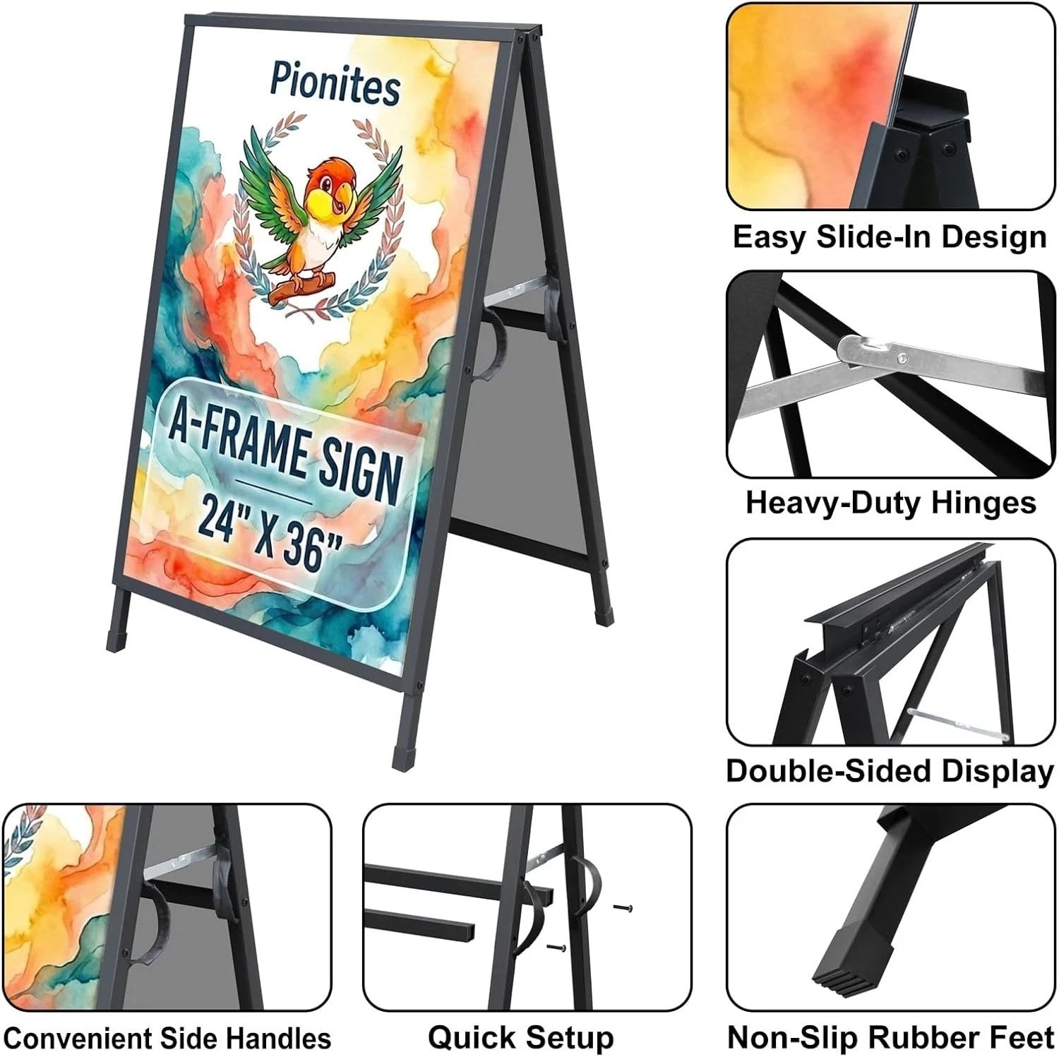 24×36 Inch Double-Sided A Frame Sign – Weatherproof Steel Construction