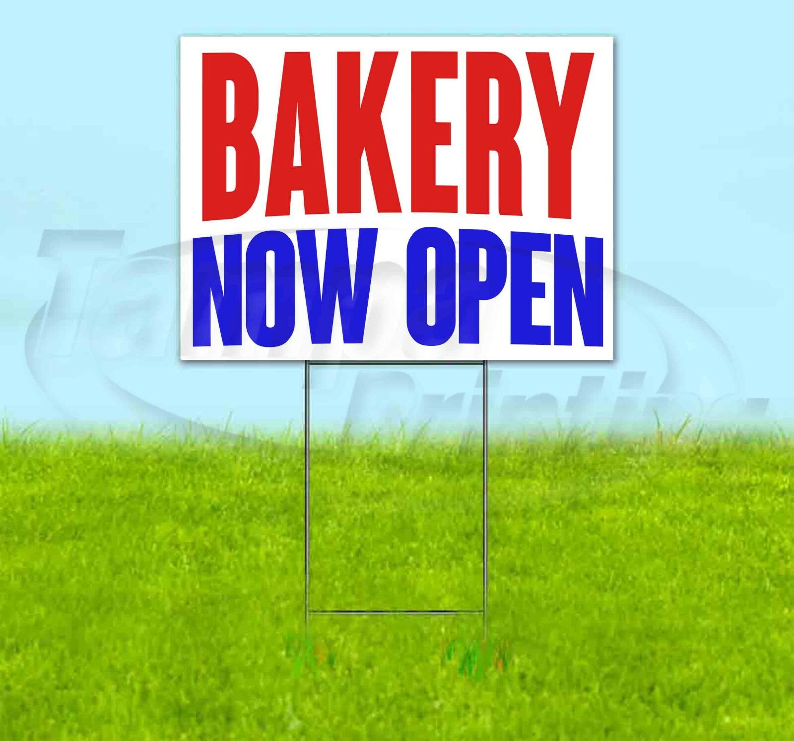 BAKERY NOW OPEN Yard Sign Corrugated Plastic Bandit Lawn Decorations