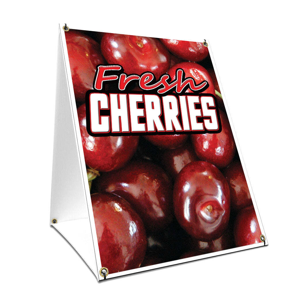 Fresh Cherries Yard Sign & Stake outdoor plastic coroplast window