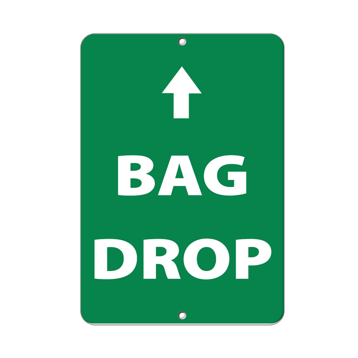 Aluminum Vertical Metal Sign Multiple Sizes Bag Drop up Arrow Activity Golf