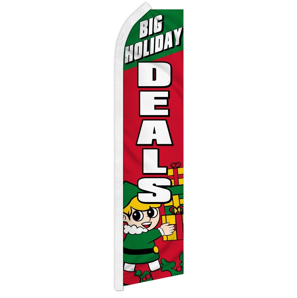 Big Holiday Deals Swooper Flutter Advertising Feather Flag Xmas Sale Flag