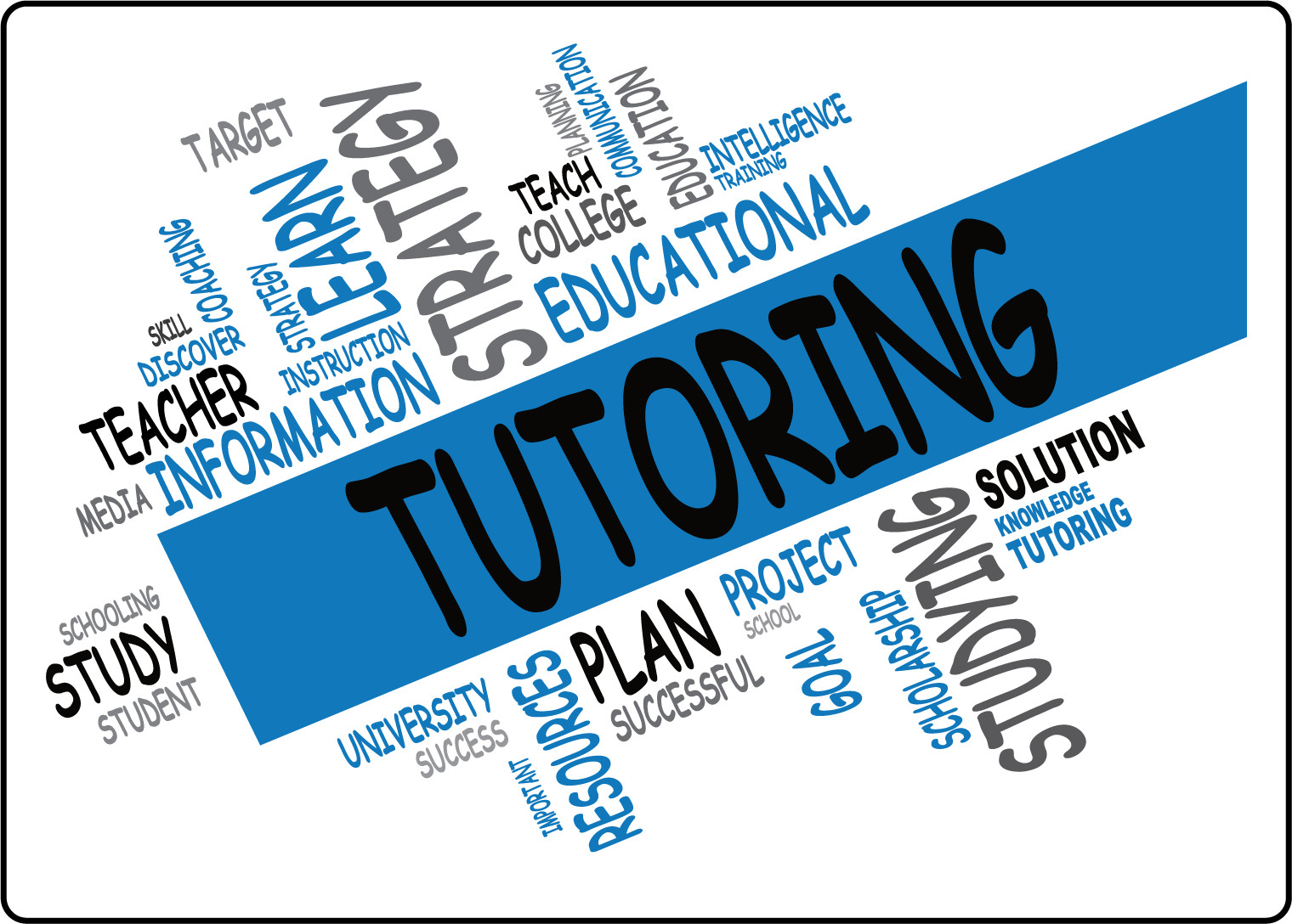 TUTORING , GOAL, TEACHER , LEARN ,TARGETING | Adhesive Vinyl Sign Decal